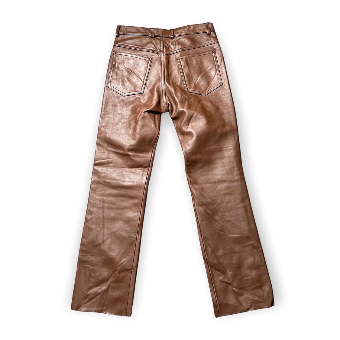 Met’z 브라운 카우 레더 팬츠 상품이미지6