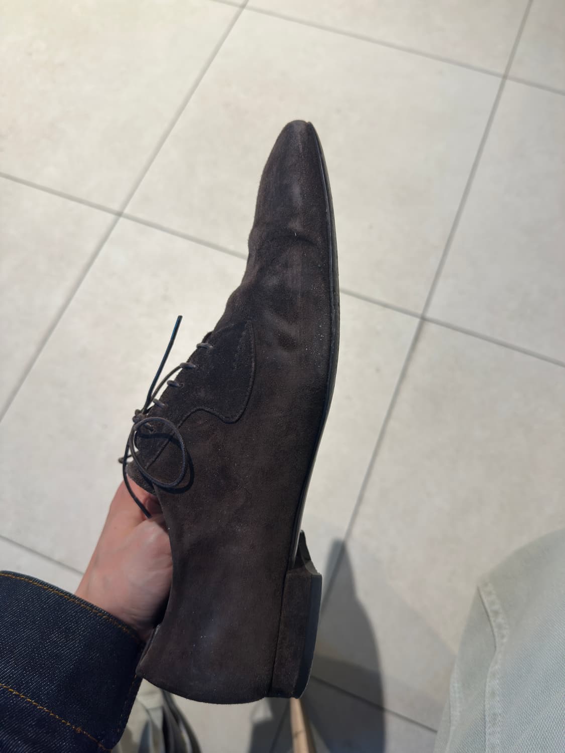 프라다 스웨이드 더비 브라운 275~280 상품이미지2