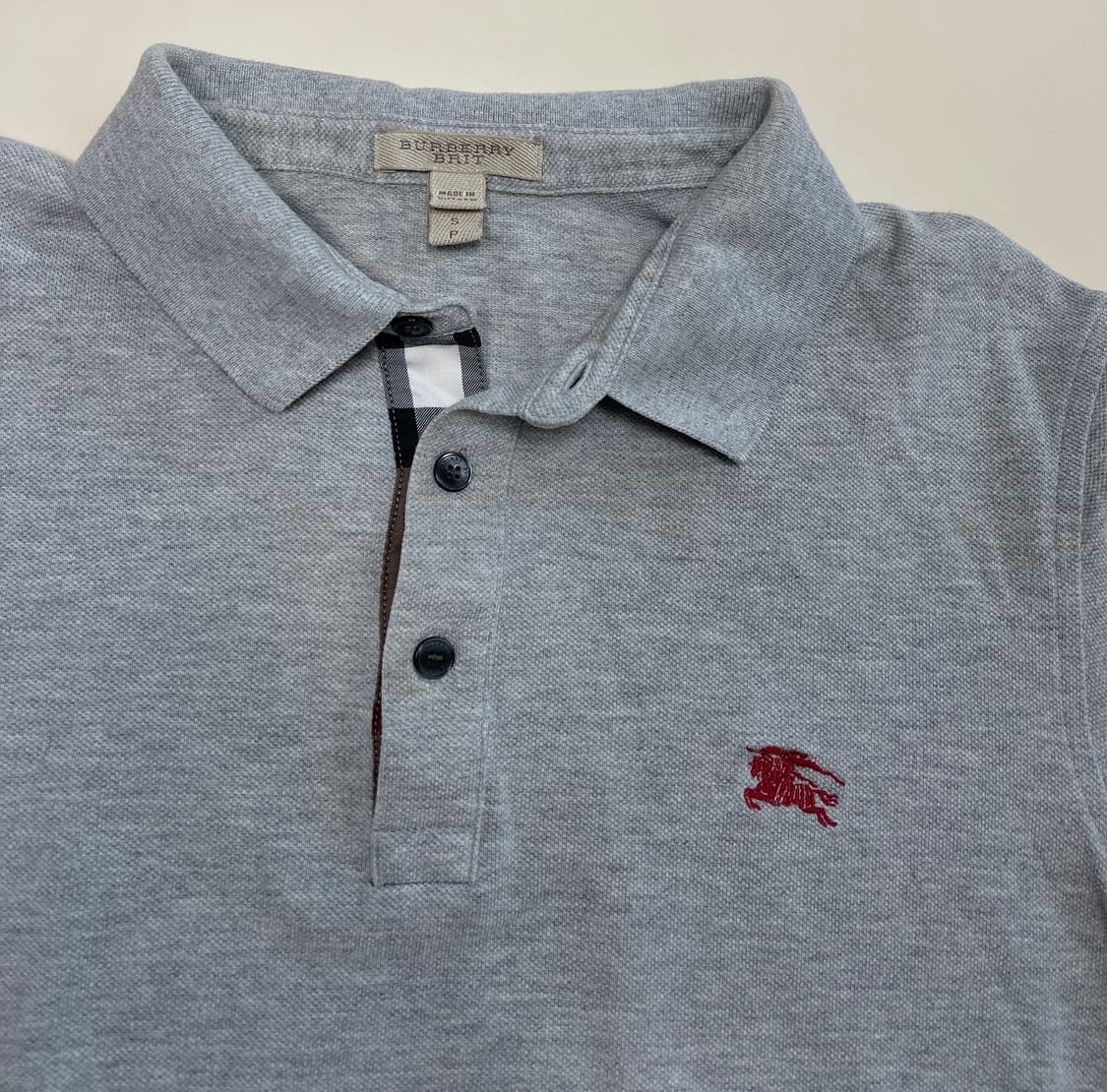 버버리 브릿(Burberry Brit) 그레이 피케 폴로 셔츠 상품이미지3