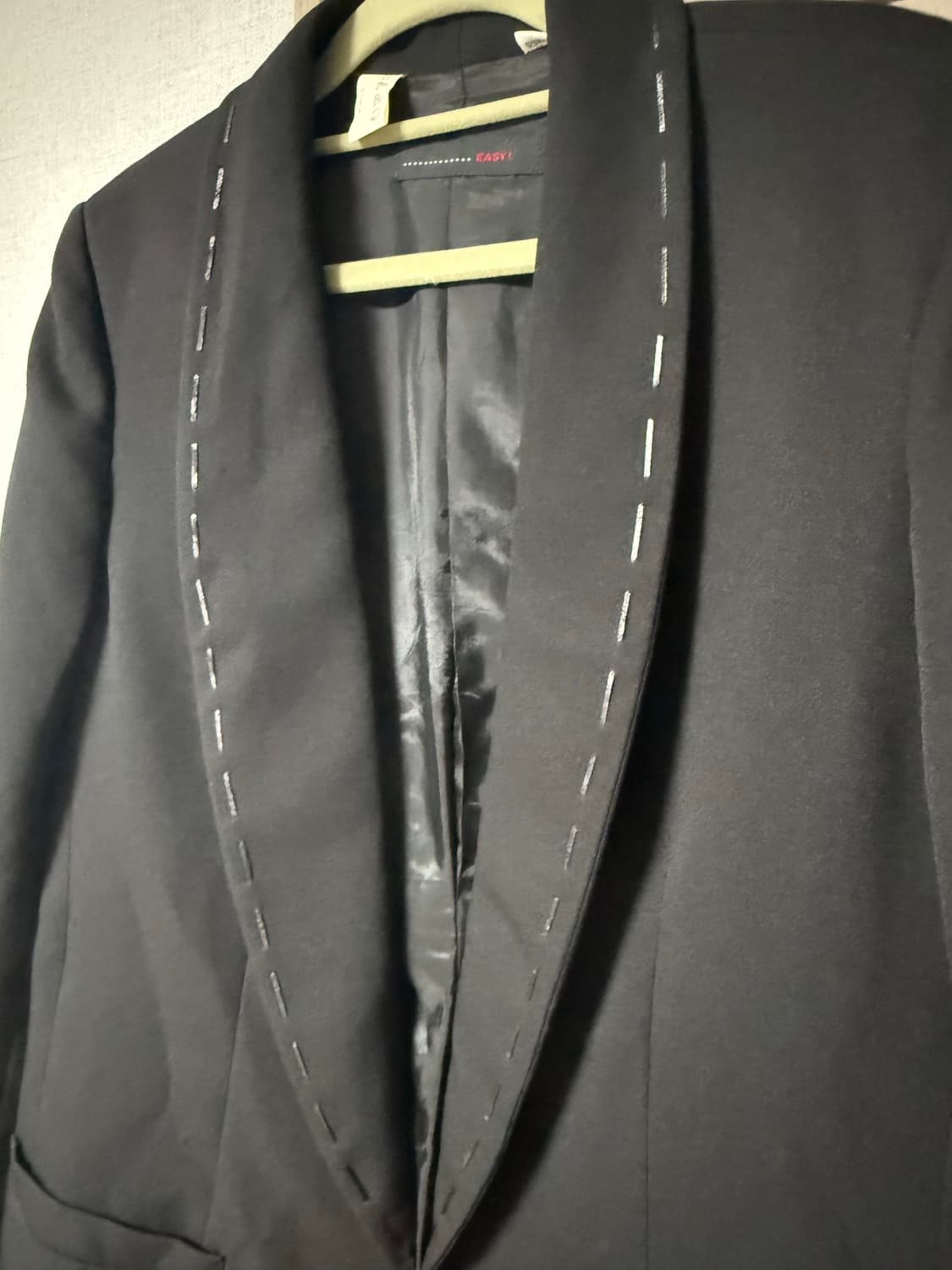 봉제선 백포켓 디테일 블레이저 자켓 상품이미지4