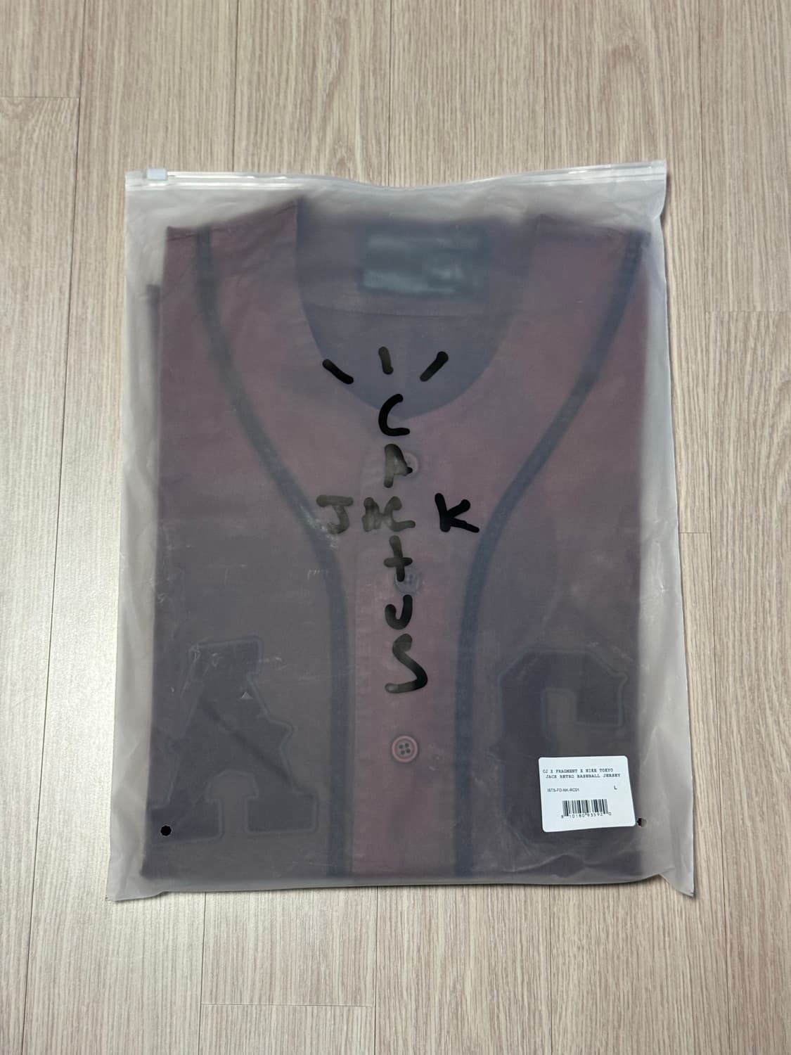 캑터스잭 프라그먼트 나이키 트래비스스캇 베이스볼 저지 L 상품이미지3