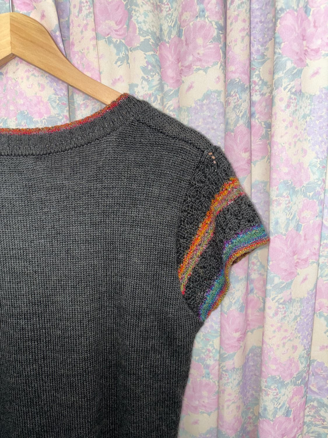 그레이 반소매 니트 상품이미지9