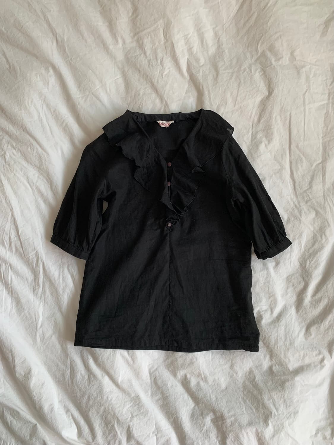 블랙 프릴 슬리브 상품이미지1