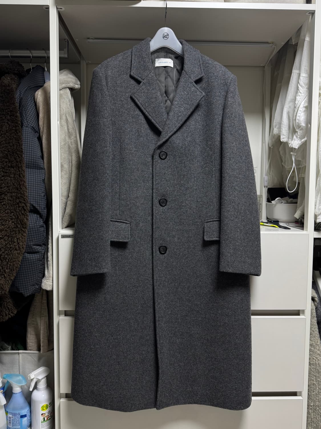 로우클래식 차콜 그레이 코트 S 상품이미지5