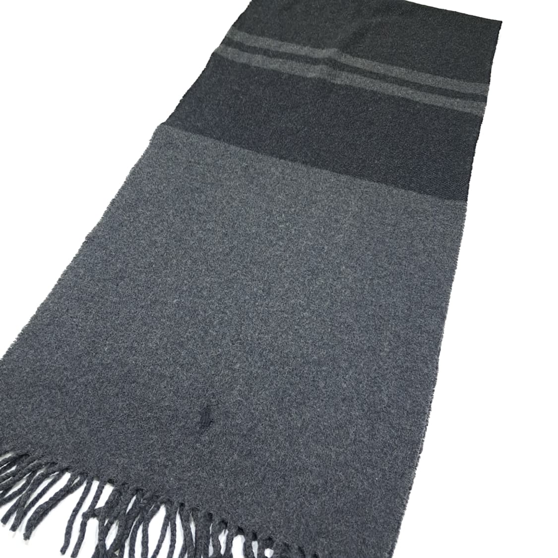 MX607 폴로 00s 이태리판 울 스트라이프 차콜그레이 머플러목도리 상품이미지7