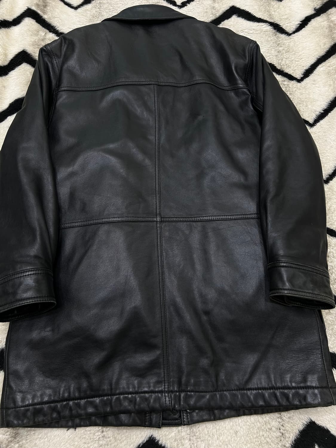 [실측XL]YSL 90s 빈티지 양가죽 사파리 자켓/블랙 상품이미지5