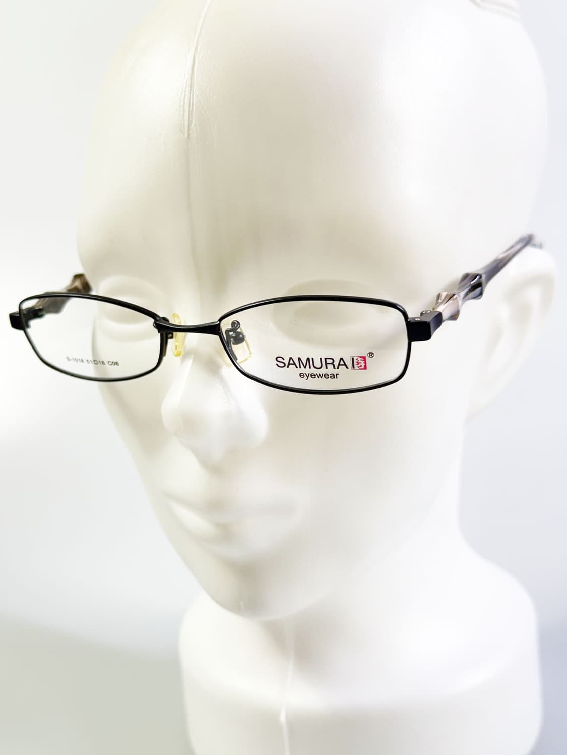 SAMURAI EYEWEAR 블랙 슬림 스퀘어 메탈 빈티지 안경 상품이미지8