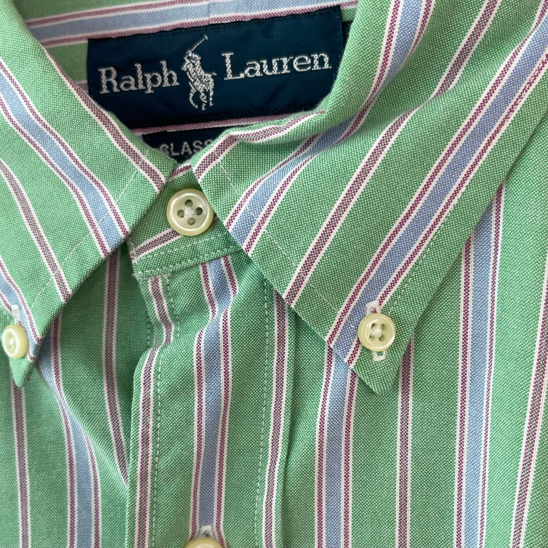 폴로 그린 스트라이프 옥스퍼드 셔츠 110 상품이미지9