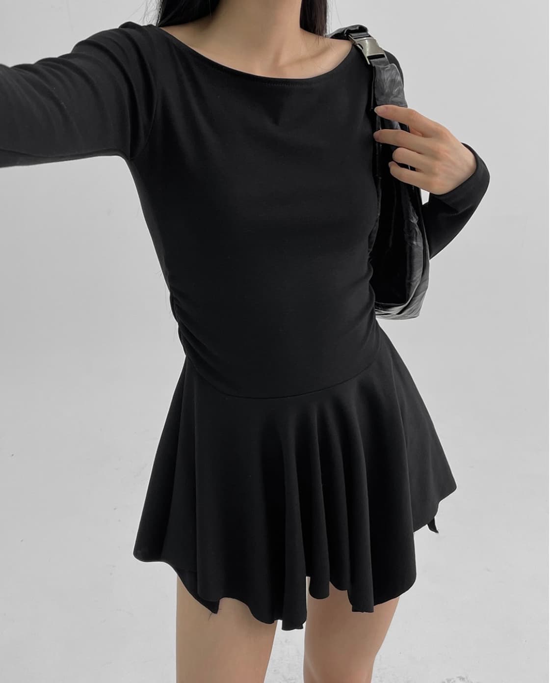 블랙업 MADE 보트넥 레이어드 원피스 상품이미지2