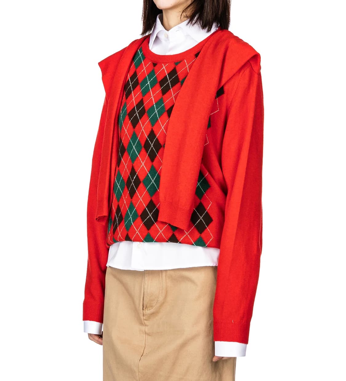 HODAKOVA DOUBLE SLEEVE SWEATER red 상품이미지1