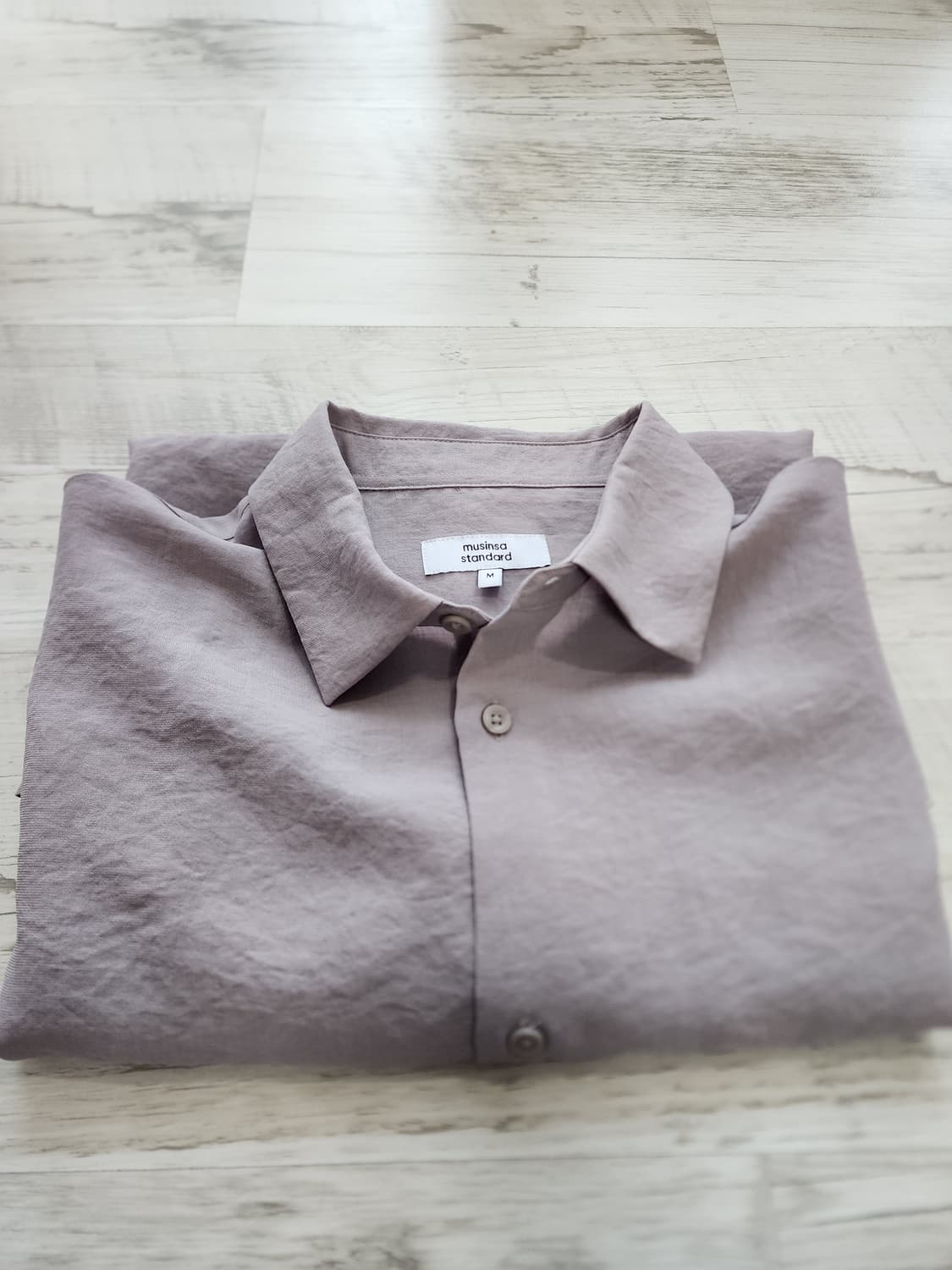 무신사 스탠다드 린넨라이크 오버핏 반팔 셔츠. M(100~105)사이즈 상품이미지6