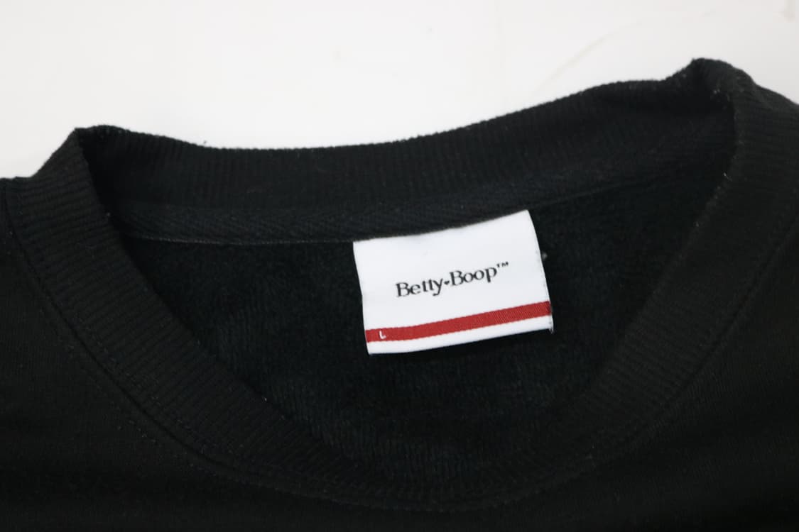 베티 붑(Betty Boop) 바이크 그래픽 빈티지 맨투맨 (L) 상품이미지7