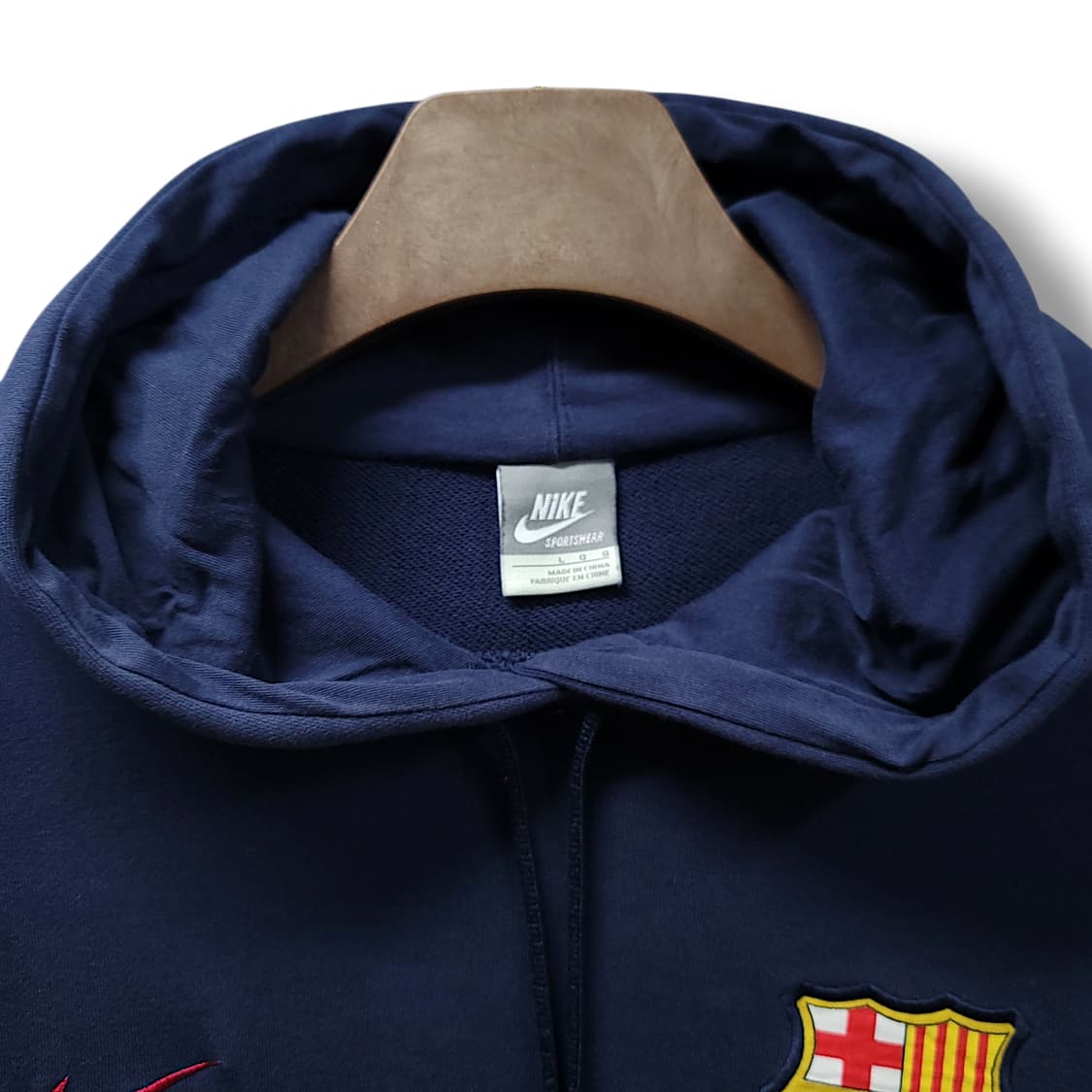 [105/L] 나이키 네이비 FCB 와펜 후드 긴팔티셔츠 상품이미지8