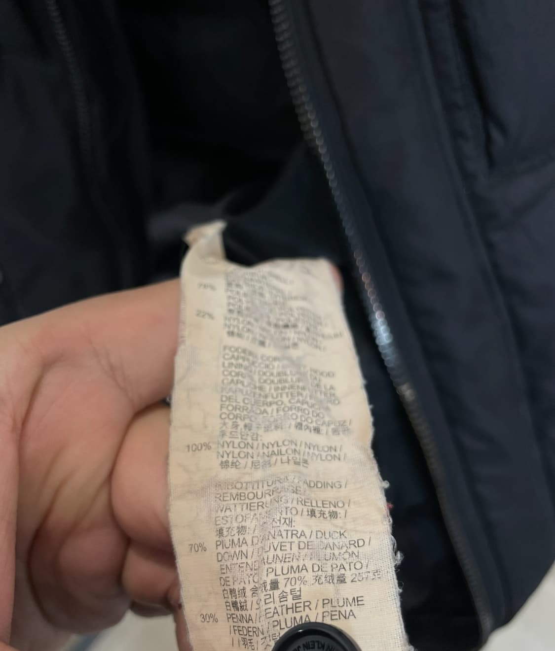 (M) ck 캘빈클라인 덕다운 더블 레이어드 히든 후드 패딩 자켓 상품이미지9