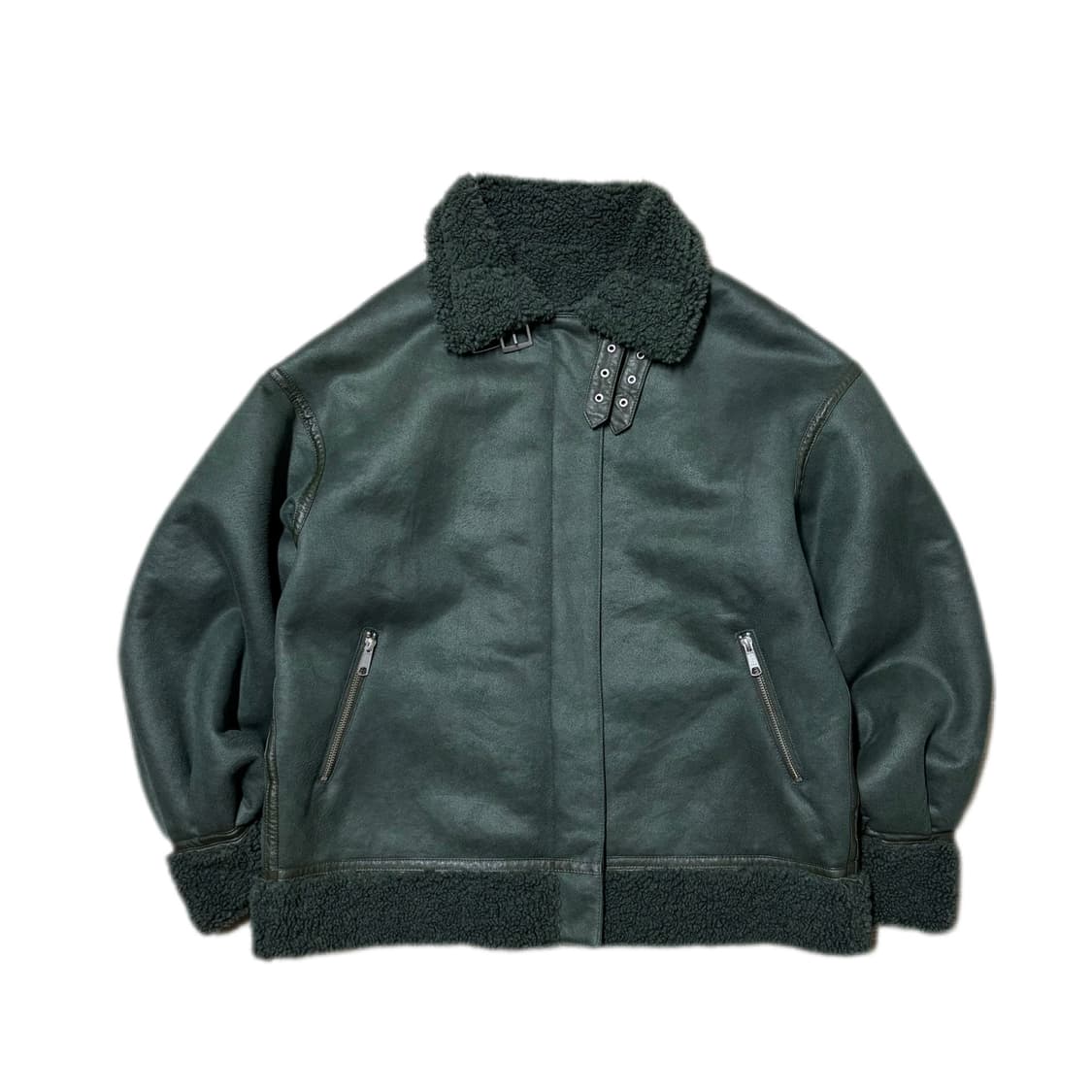 SPIRALGIRL 그린 무스탕 자켓  상품이미지1