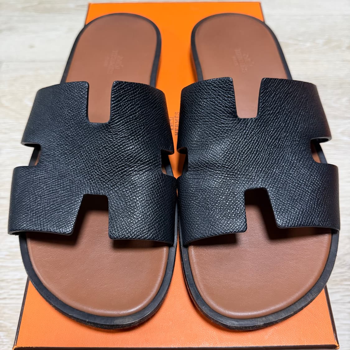 [S+급/42.5] 에르메스 이즈미르 투톤컬러 샌들 슬리퍼 상품이미지6