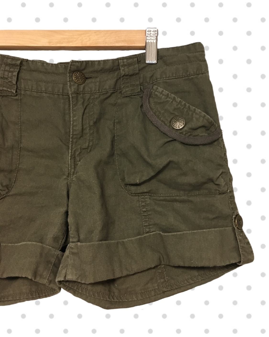 vintage cargo roll-up short pants khaki 상품이미지8
