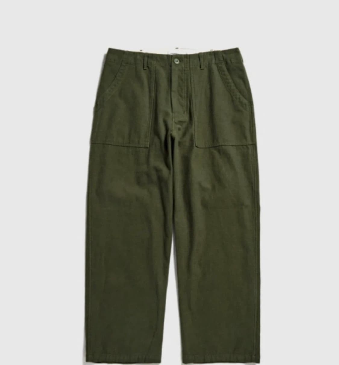에스피오나지 Wide Baker Pants Olive 퍼티그 팬츠 상품이미지1