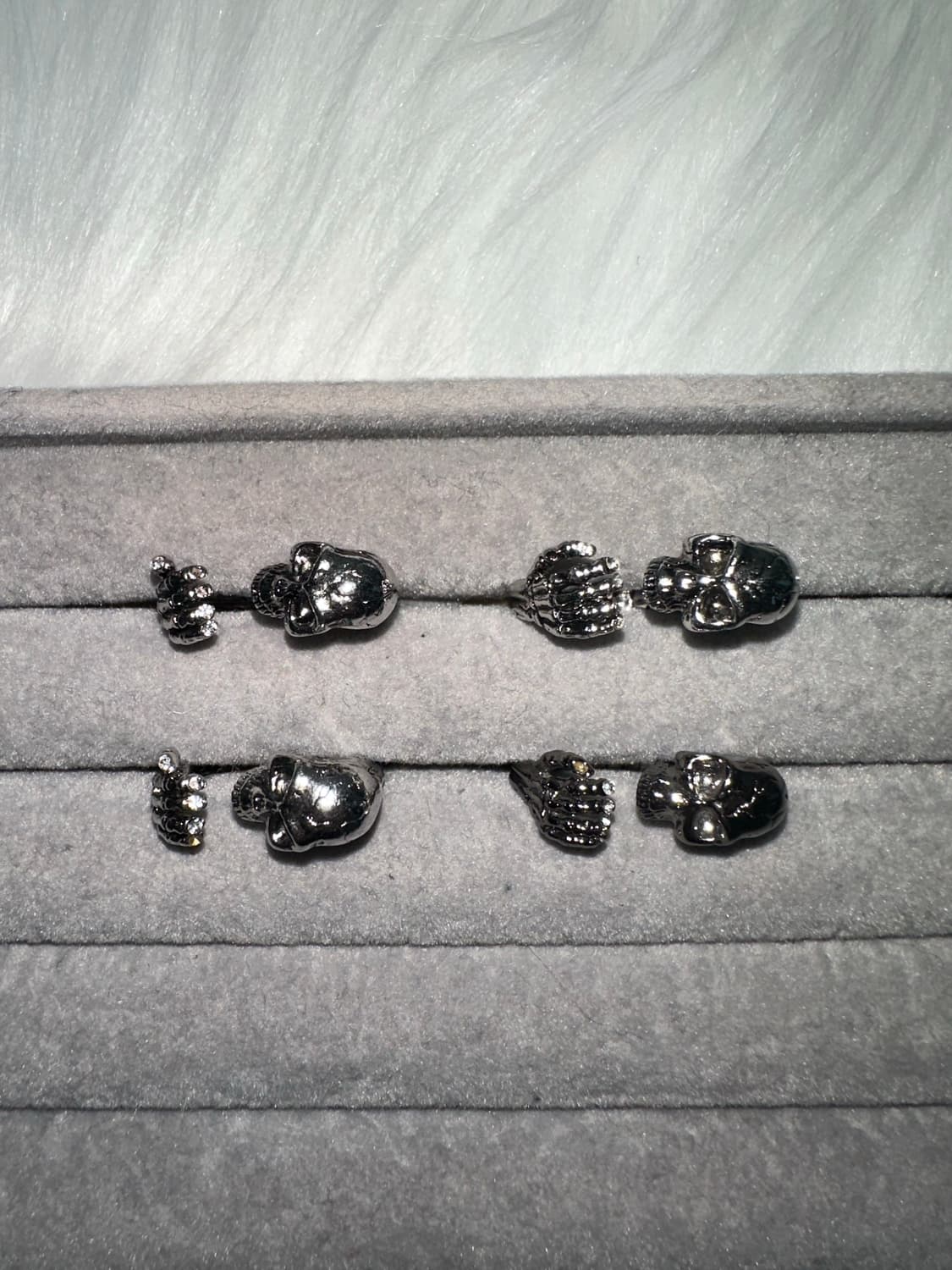 고스펑크 해골 반지 상품이미지2