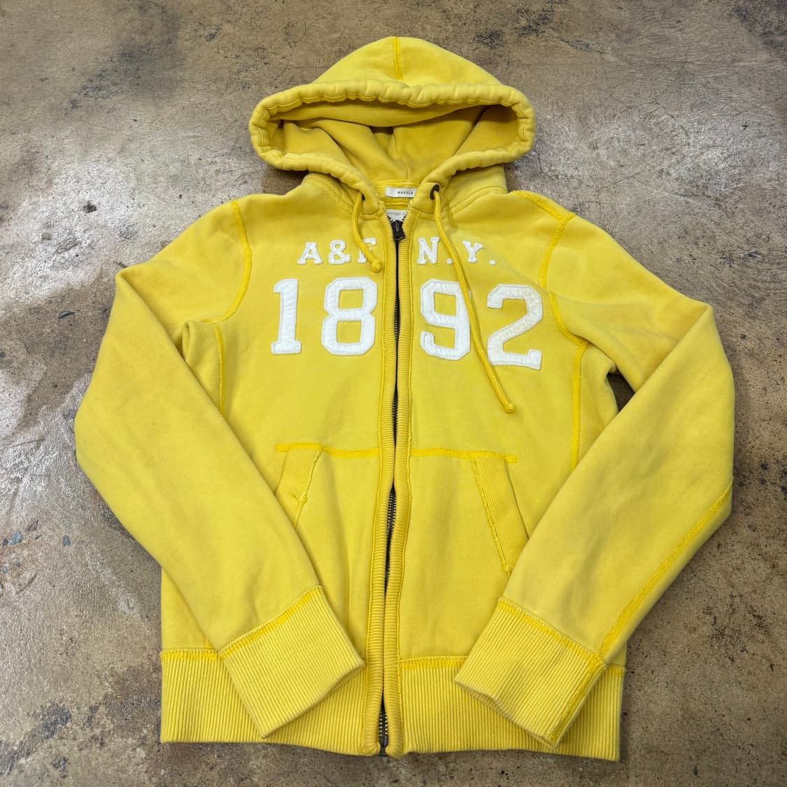 아베크롬비 옐로우 노랑 후드집업 상품이미지2