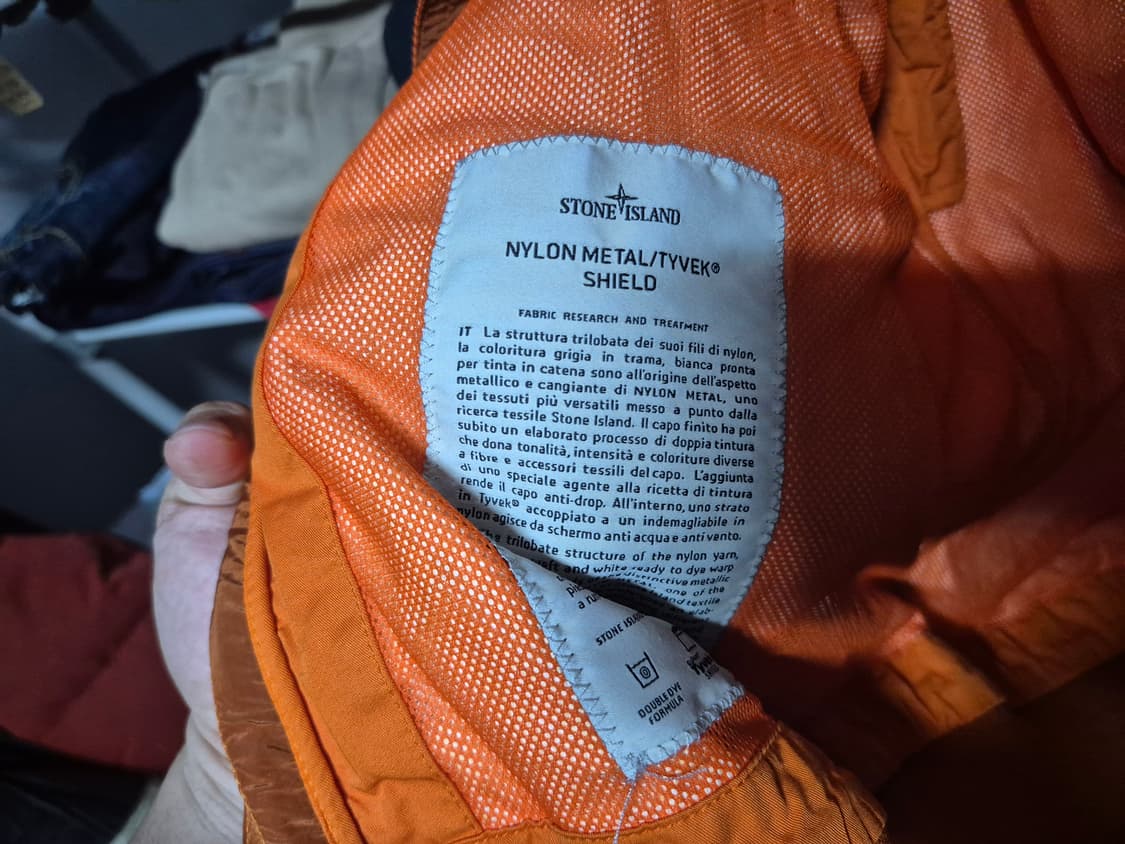 스톤 아일랜드 나일론 메탈 바람막이 오렌지 s 정품 상품이미지6