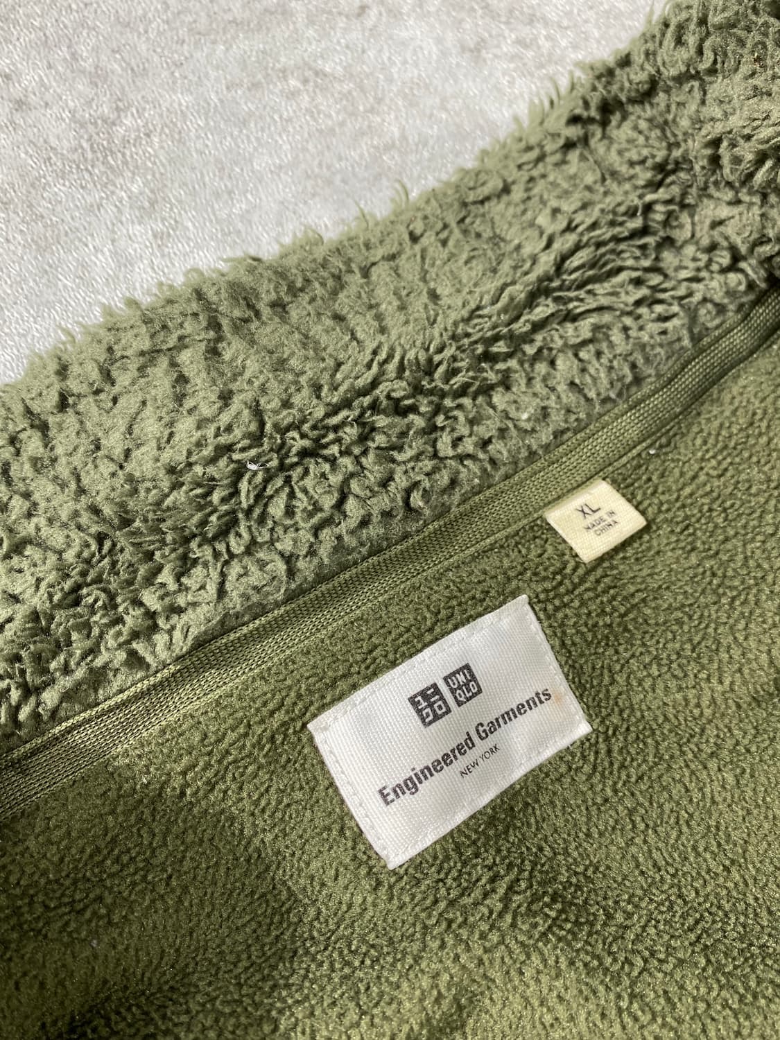 [XL] 유니클로 x 엔지니어드가먼츠 카키 플리스 자켓 상품이미지8