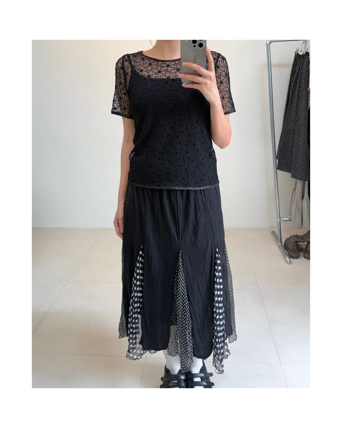 빈티지 펀칭 블라우스 상품이미지4