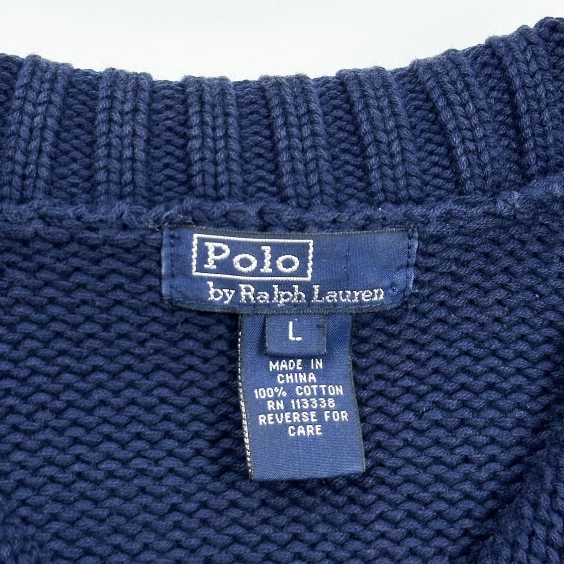 폴로 랄프로렌 성조기 네이비 반집업 니트 (L 여성추천) 상품이미지5