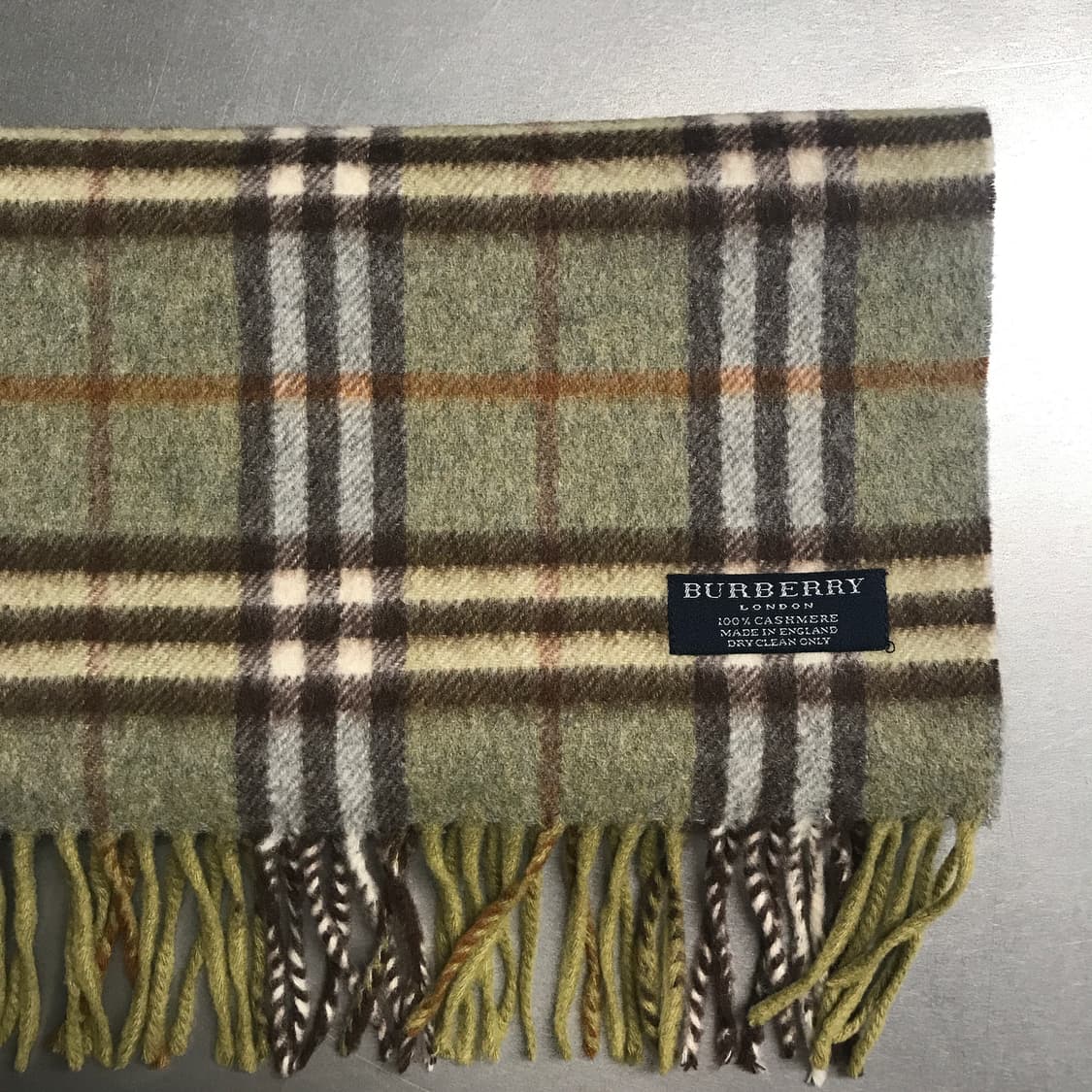 버버리 정품 캐시미어 머플러 그린 상품이미지2