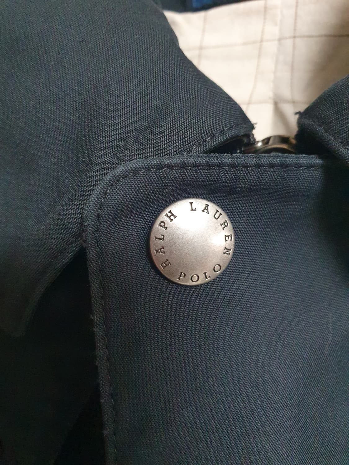 폴로 랄프로렌 네이비 필드 자켓 XL / 가죽카라 스탠드넥 상품이미지7