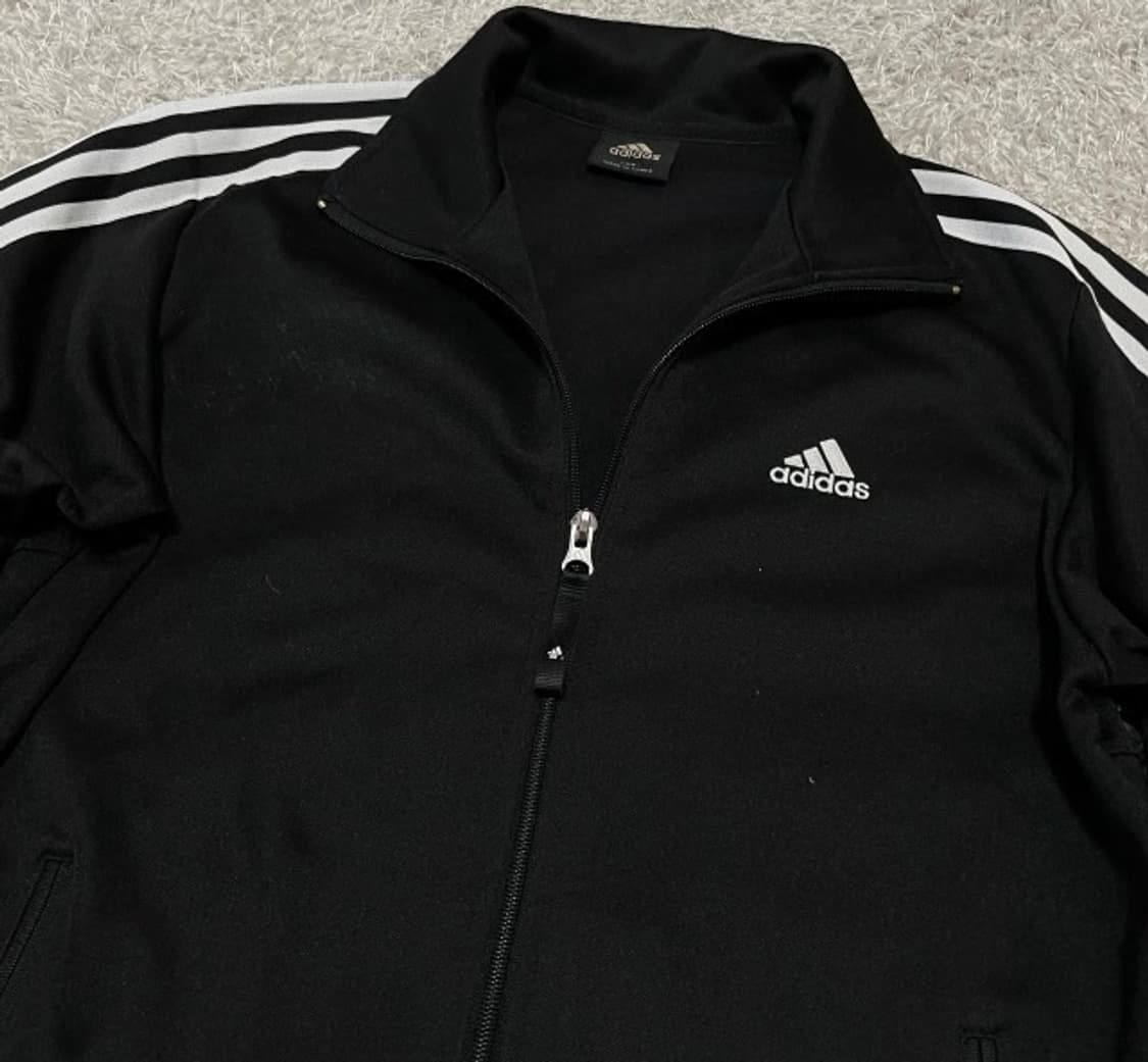 아디다스 블랙 검정 트랙탑 져지집업 95/M 상품이미지2