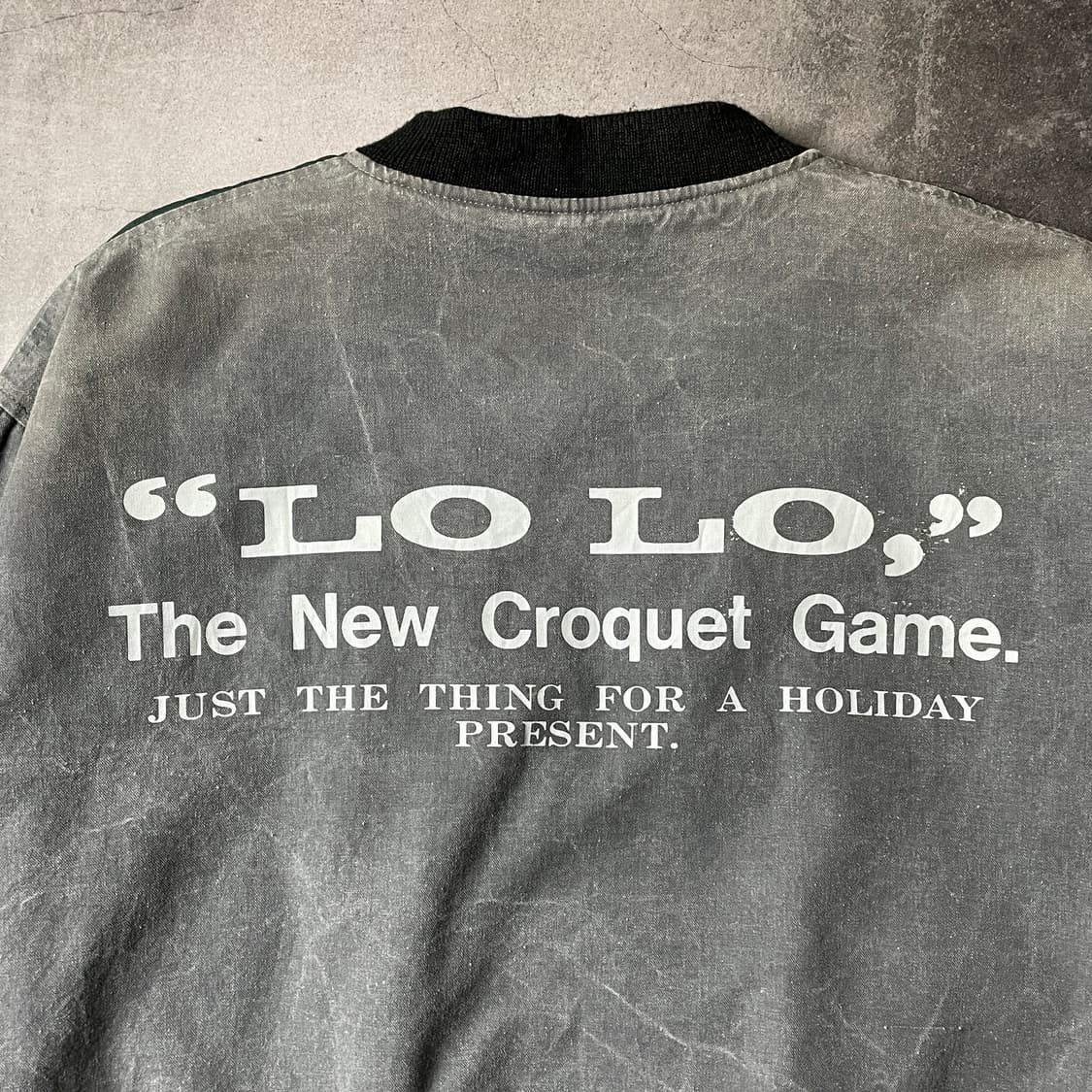 UNKNOWN 빈티지 그레이그린 브이넥 봄버 자켓 A00405 상품이미지7