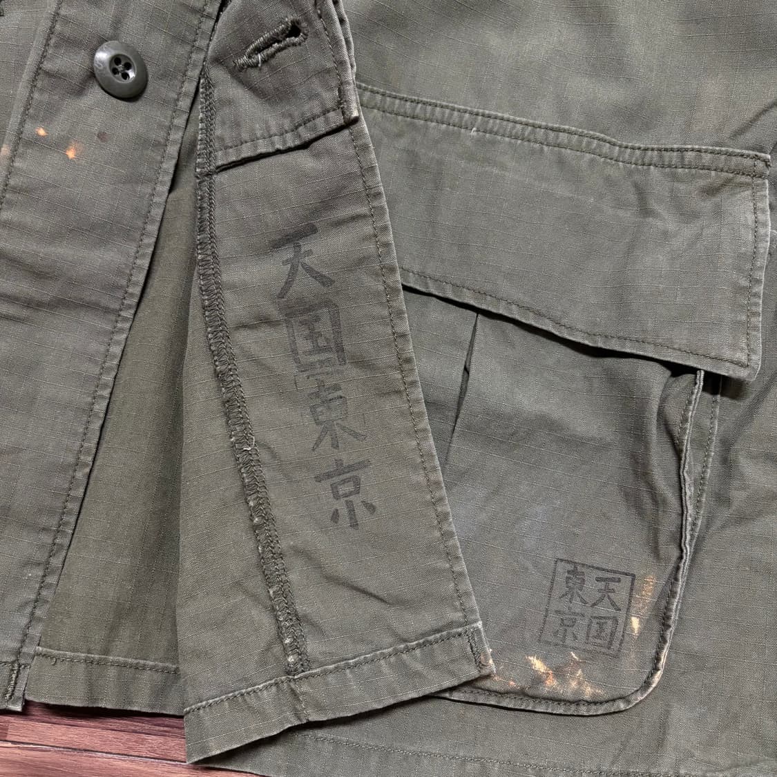 와코마리아 bdu 퍼티그 립스탑 밀리터리 자켓 xl 상품이미지9