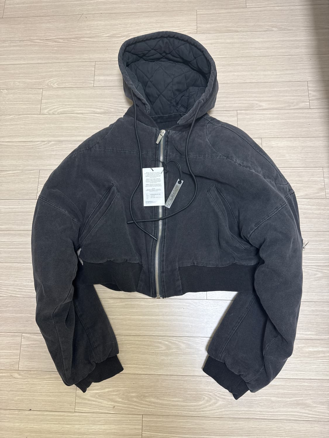 ARNO DE FRANCE 25ss 크롭 후드 머슬 봄버 상품이미지4