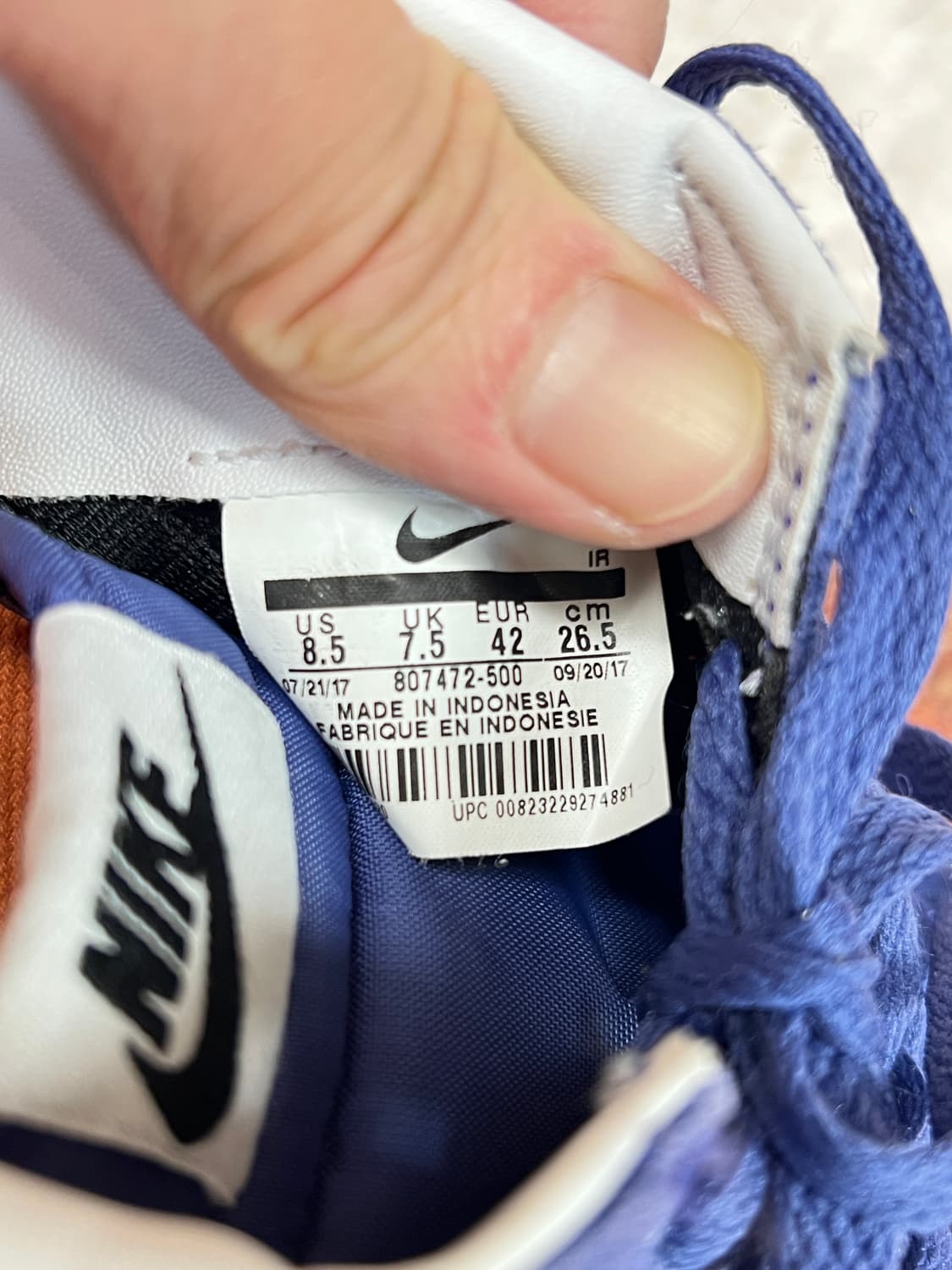 [265] 나이키 코르테즈 나일론 다크 퍼플 더스트 42 상품이미지5