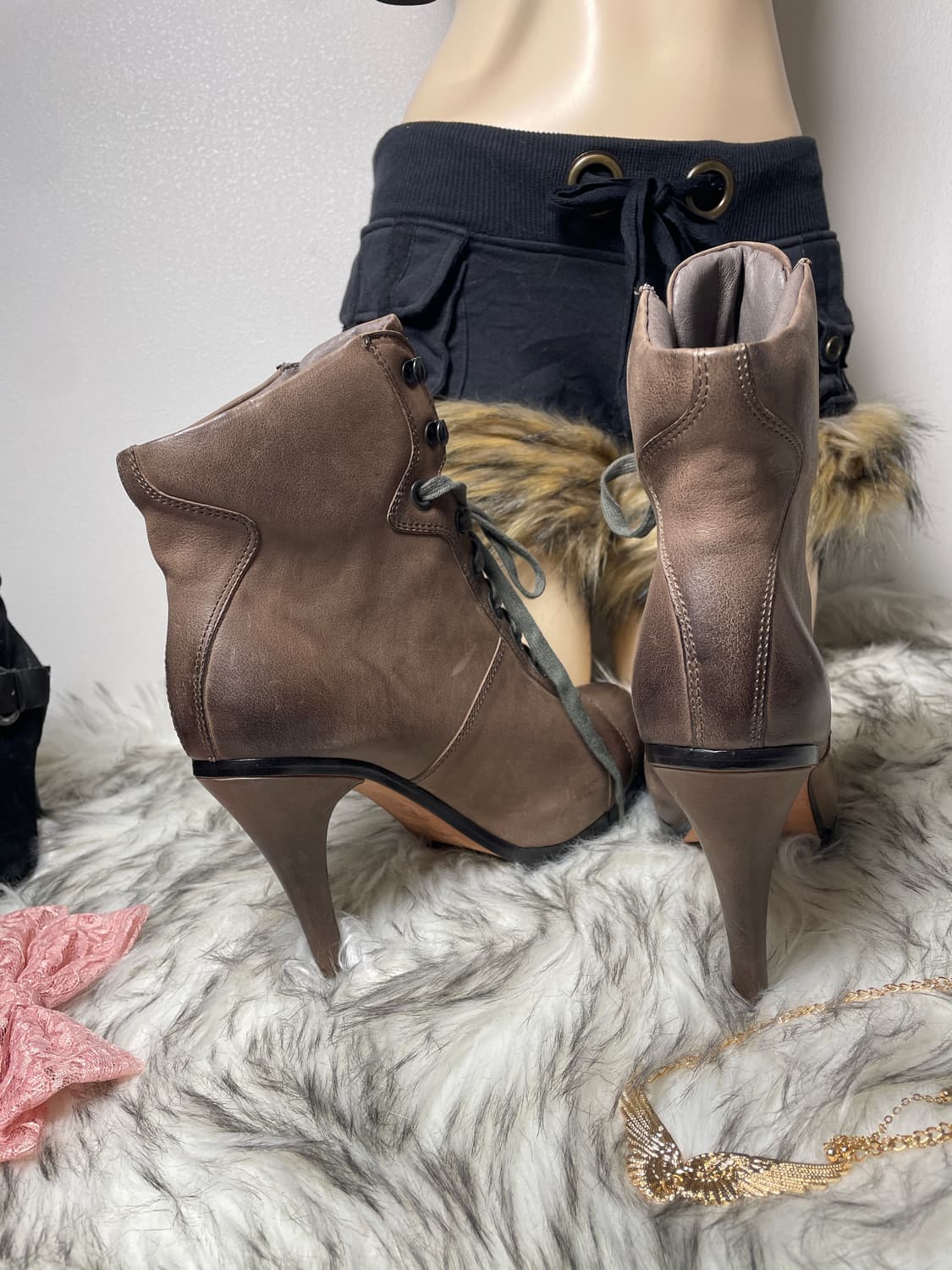 Ash 아쉬 브라운 가보시 부츠 힐 상품이미지6