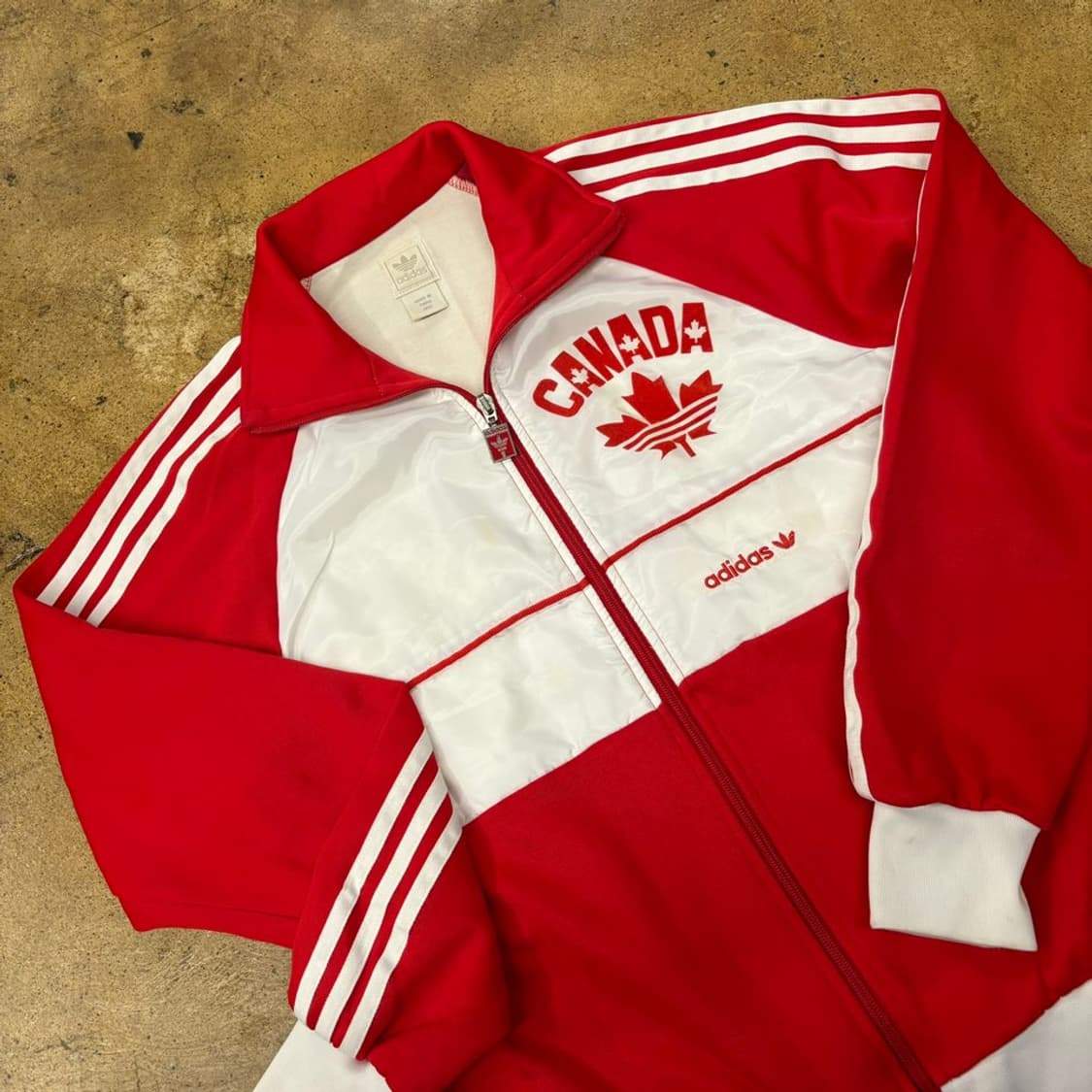 아디다스 레드 화이트 캐나다 져지 트랙탑 90 상품이미지1