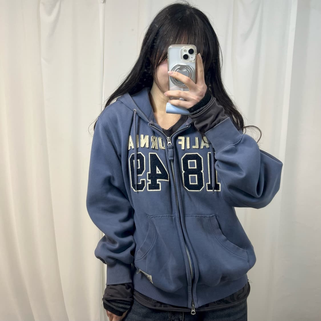 WhoAU Sky Two-Way Hoodie Zip-Up 상품이미지1