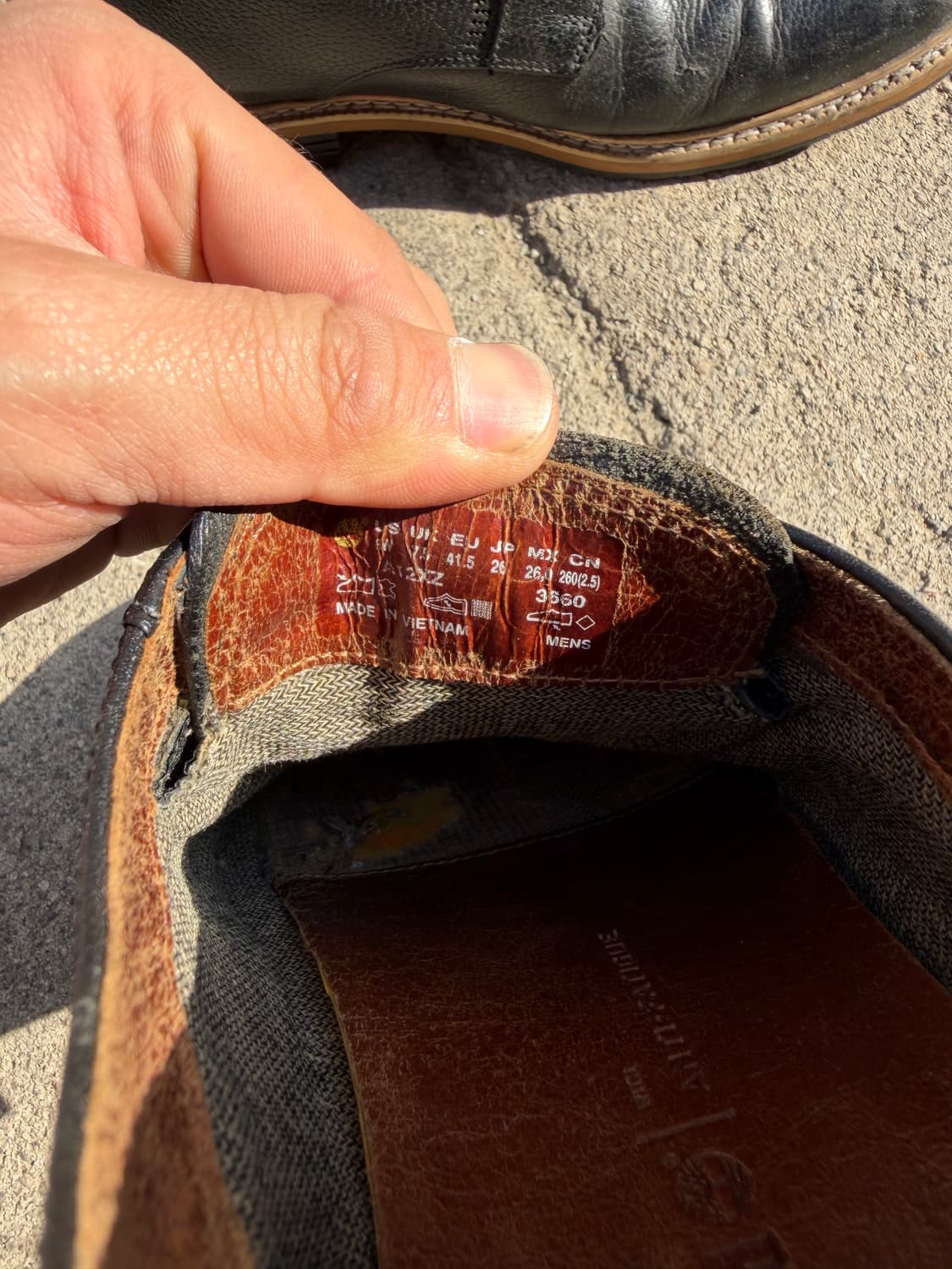 00s Timberland 블랙 레더 더비 슈즈 260mm 상품이미지9