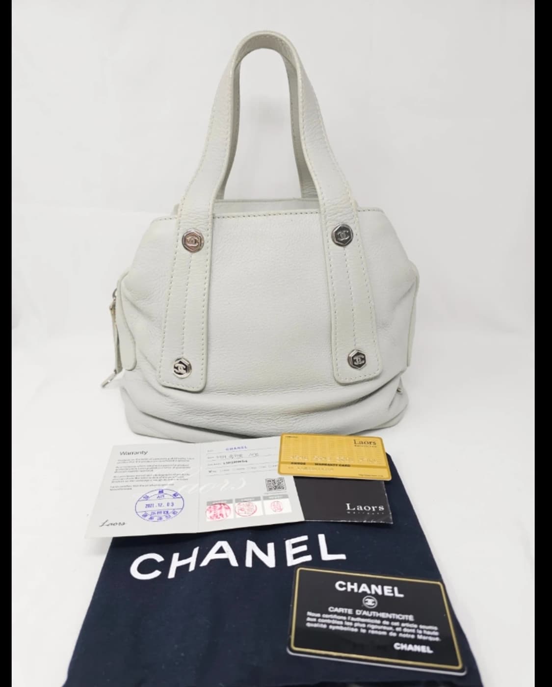 정품 샤넬 가죽 토트백 상품이미지1