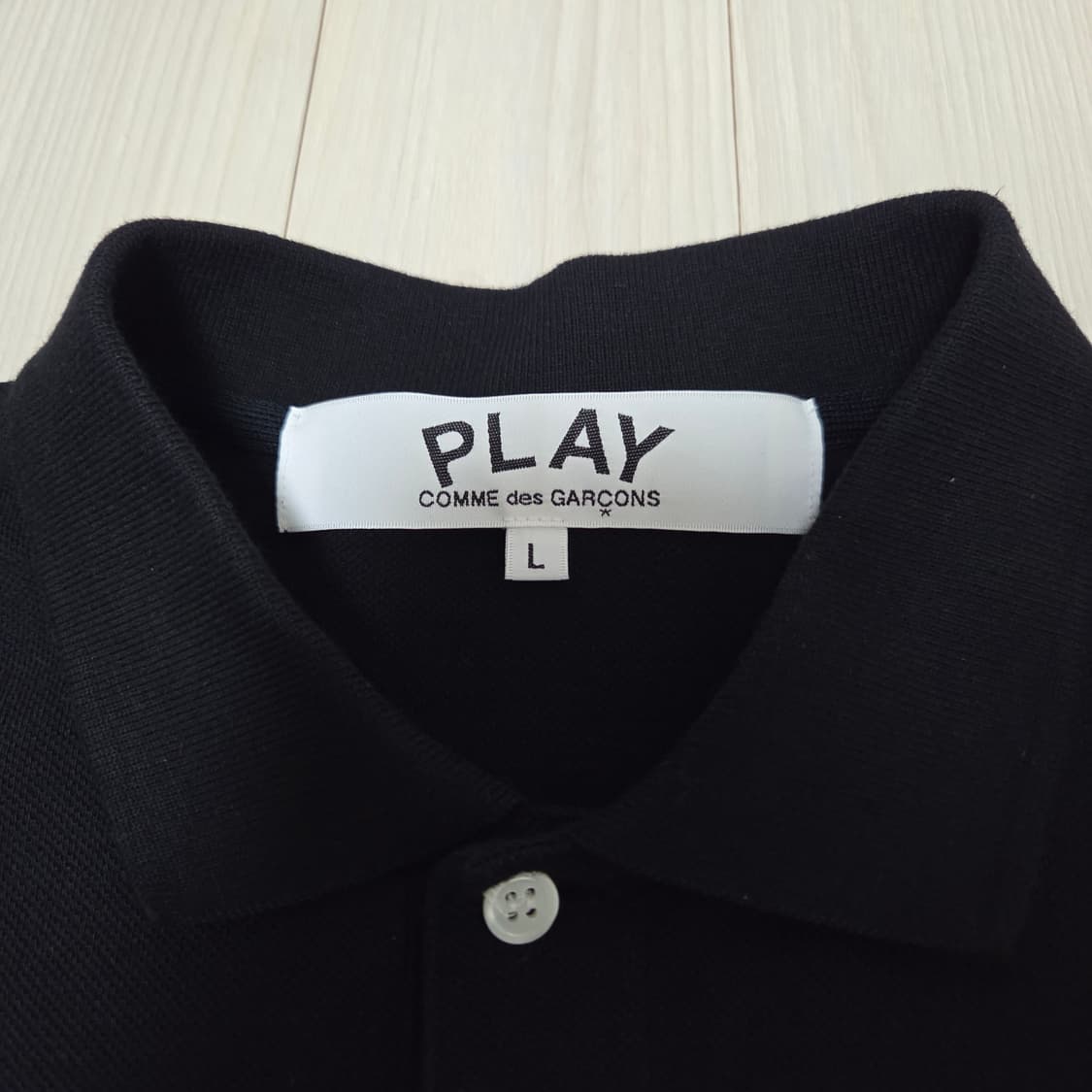 꼼데가르송 블랙와팬 카라티 L사이즈 상품이미지3