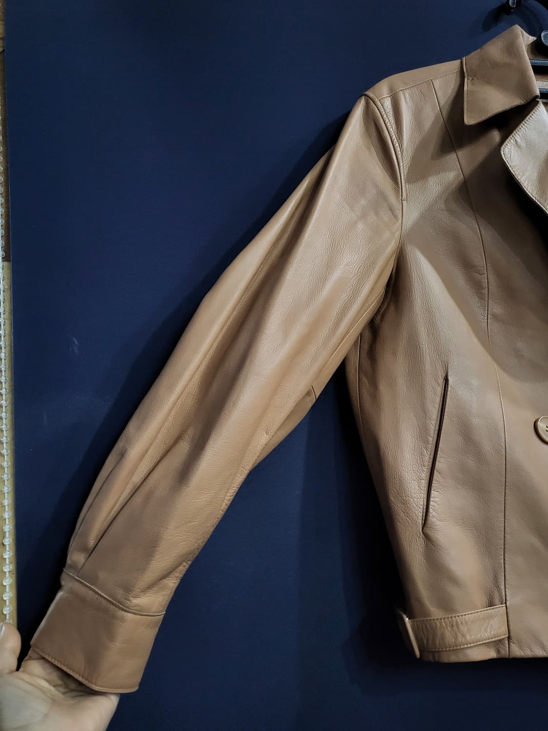 로보 천연 양가죽 더블 자겟 상품이미지4