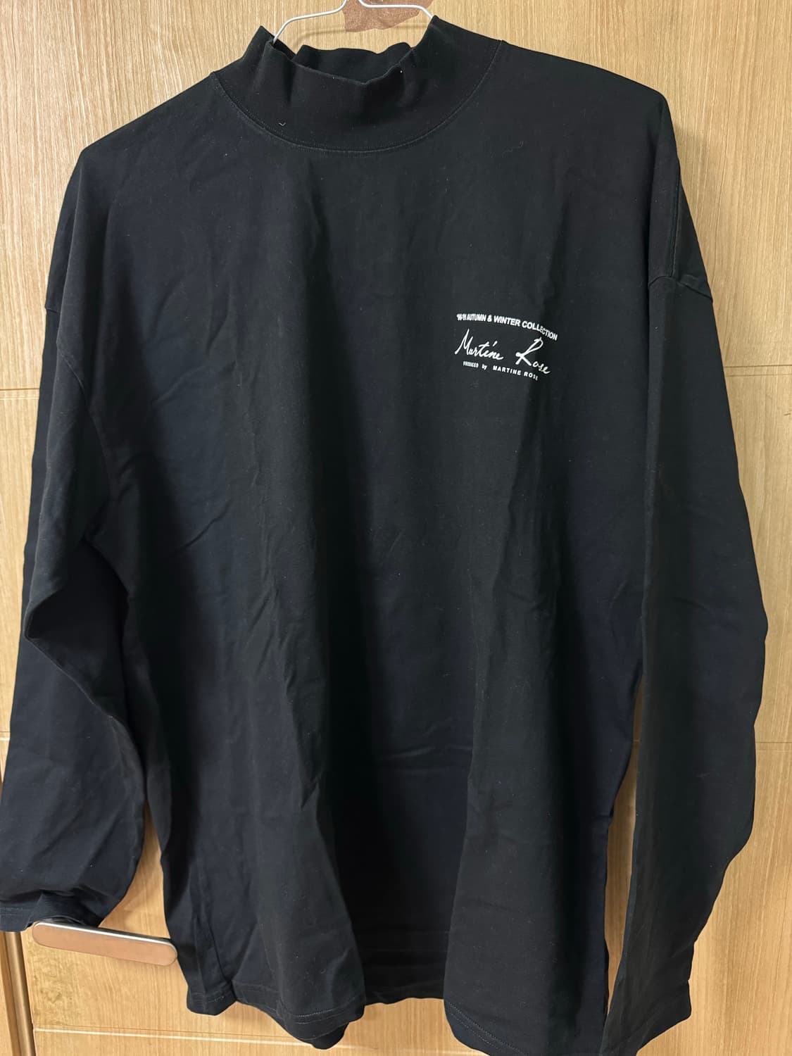 마틴로즈 모크넥 롱슬리브 블랙 L 상품이미지3