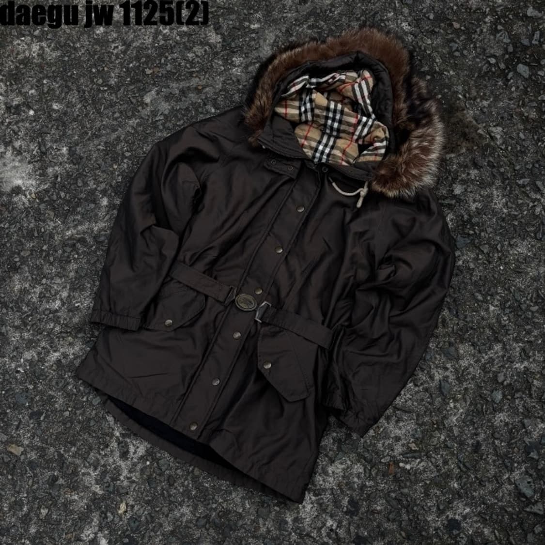 버버리 구형 벨티드 후드 자켓 상품이미지2