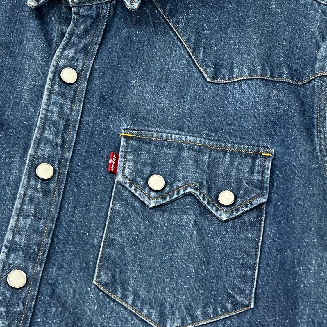  리바이스 체크 웨스턴 데님 셔츠 y15582 상품이미지4