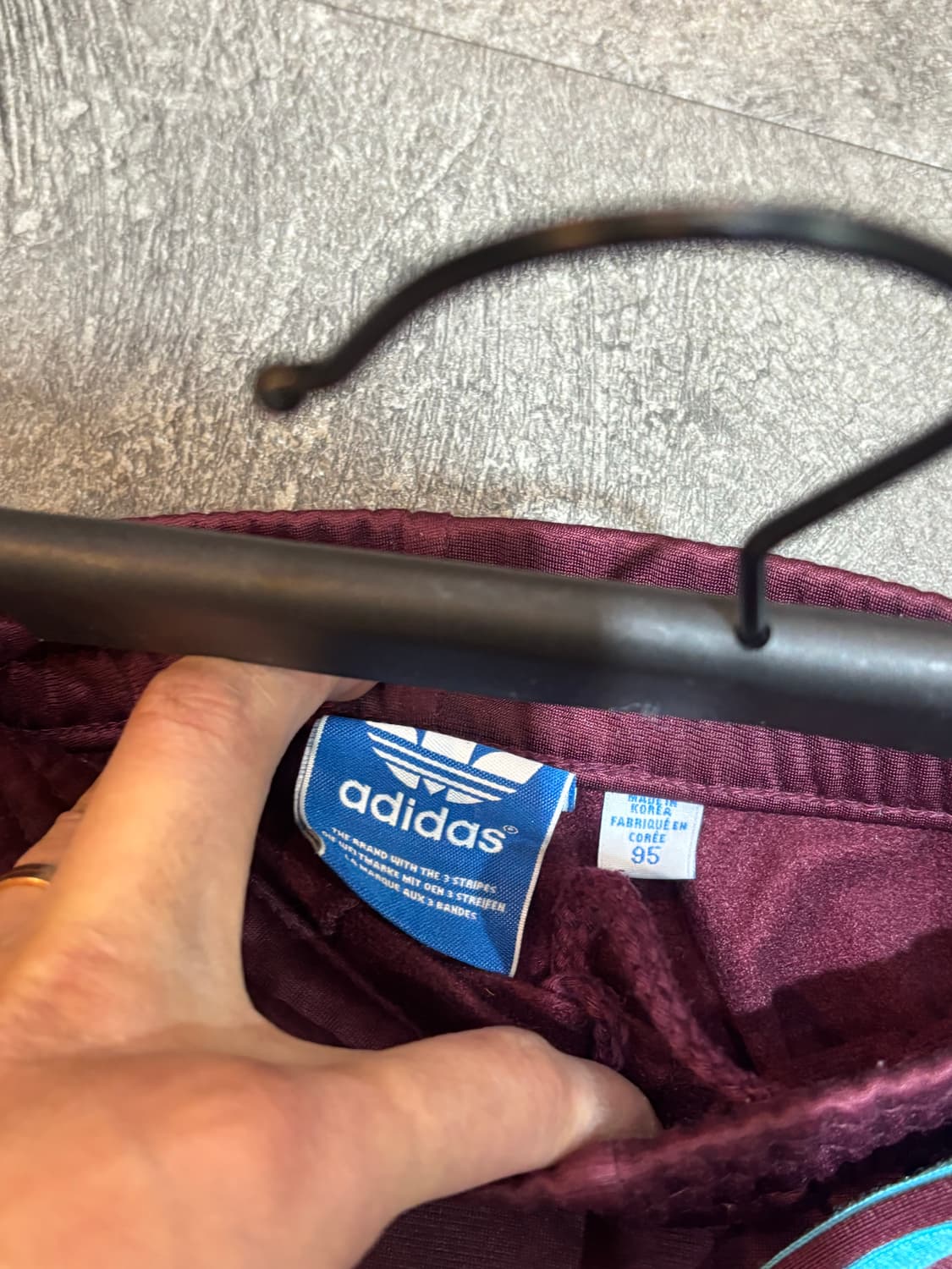 아디다스 파이어버드 트랙팬츠 버건디 바지 95사이즈 상품이미지6