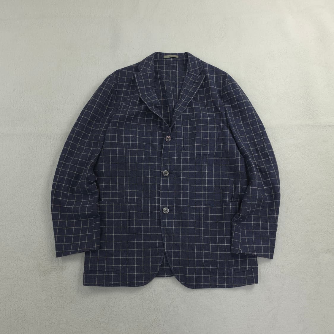 볼리올리 이태리 도버 린넨 체크 블레이저 (XL) 상품이미지1