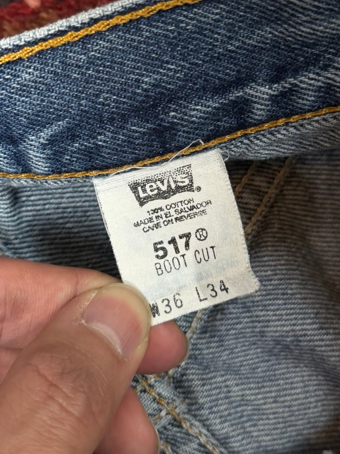 90's 빈티지 리바이스 517 부츠컷 플레어진 상품이미지9