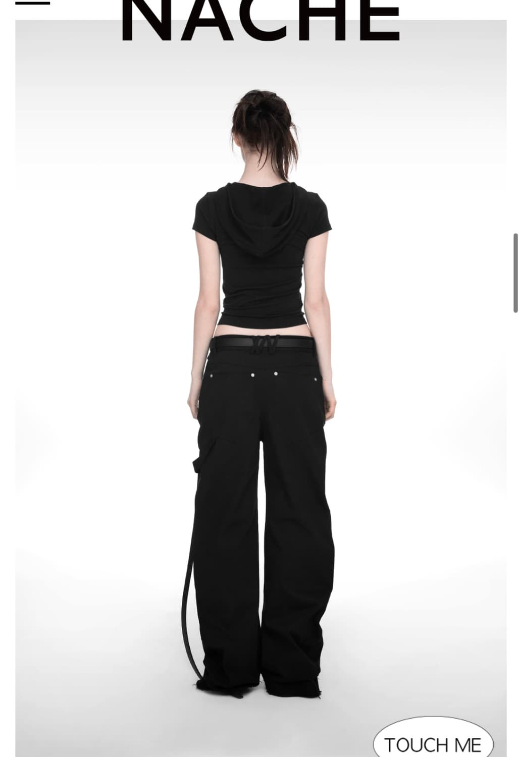 Nache raw cut curved pants 상품이미지2