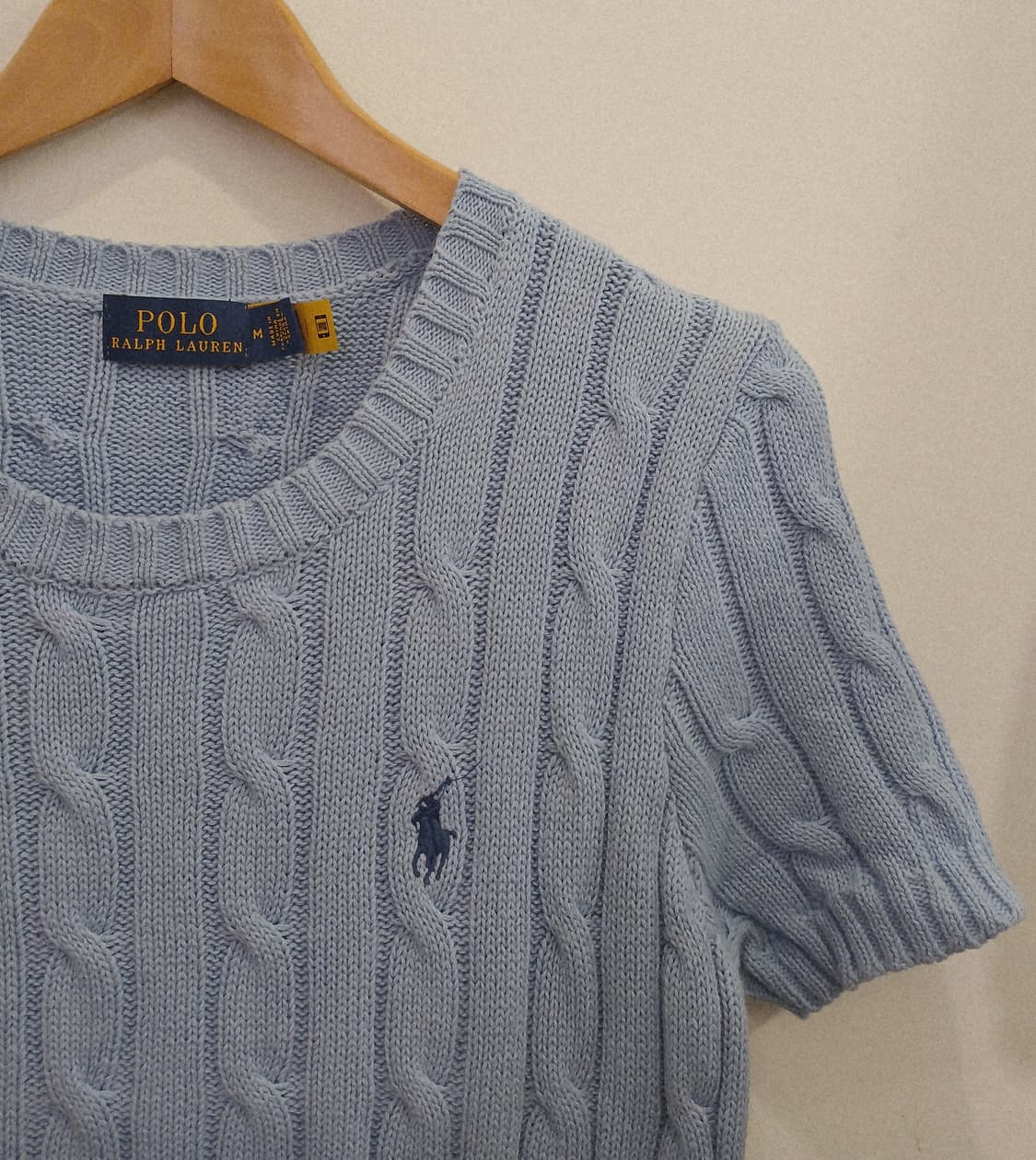 랄프포렌폴로 반팔케이블니트 M 상품이미지3